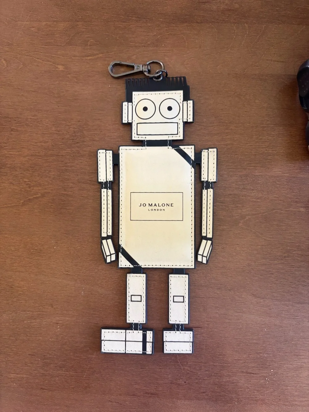 Jo Malone London Cream and Black Robot Leather Key Charm, Luggage Tag